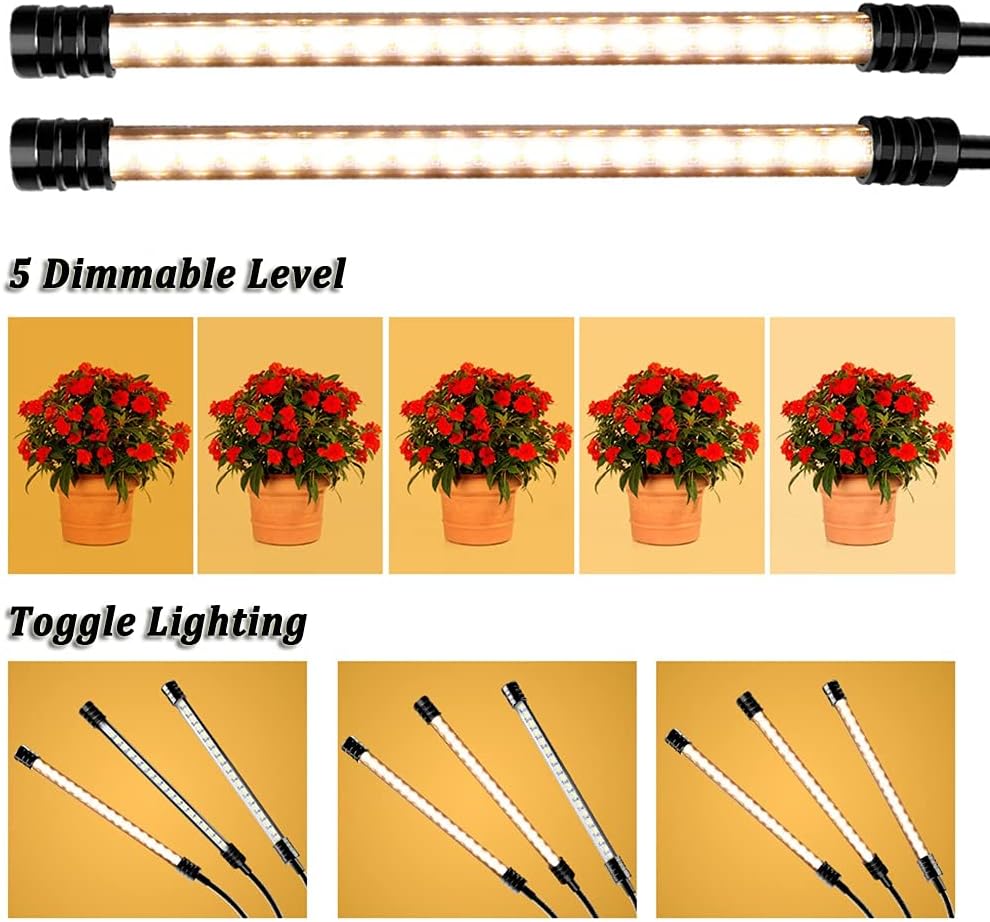 品質一番の 屋内植物用のled成長ライト 4 8 12hタイマー付きの太陽のようなフルスペクトル植物ライト 5つの調光レベル ハウスガーデン水耕栽培多肉 植物用 Rachelbaptista Com Br