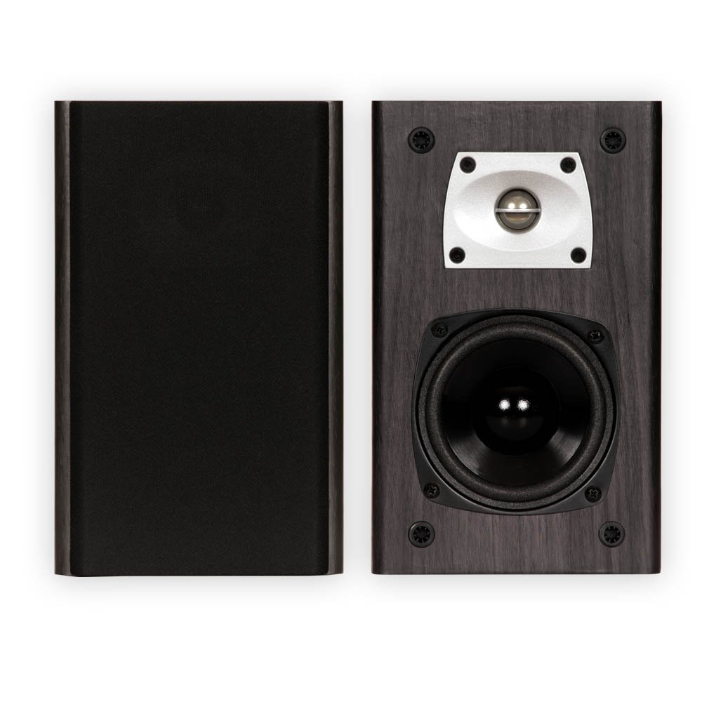 Theater Solutions B1 Black Bookshelf Speakers Surround Sound Home