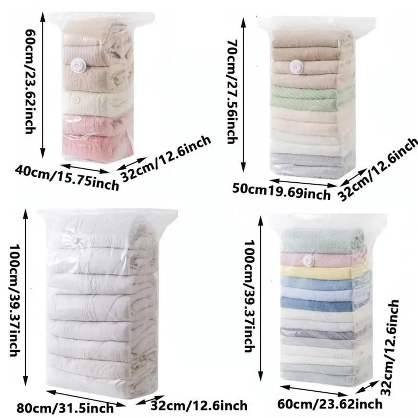 Sacchetti Sottovuoto Vestiti Non sono necessari sacchetti for aspirapolvere con pompa, contenitori in plastica di grandi dimensioni