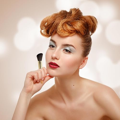 Miniatura 6 de Juego de 9 brochas de maquillaje, cepillo de maquillaje portátil de viaje con estuche de almacenamiento para base de maquillaje, rubor, polvo,