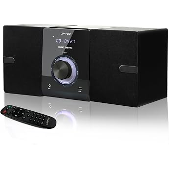 30W CD Stereo System Mini Como CD Player FM Radio Bluetooth Speaker USB/AUX Input Headphone Jack Remote Control
