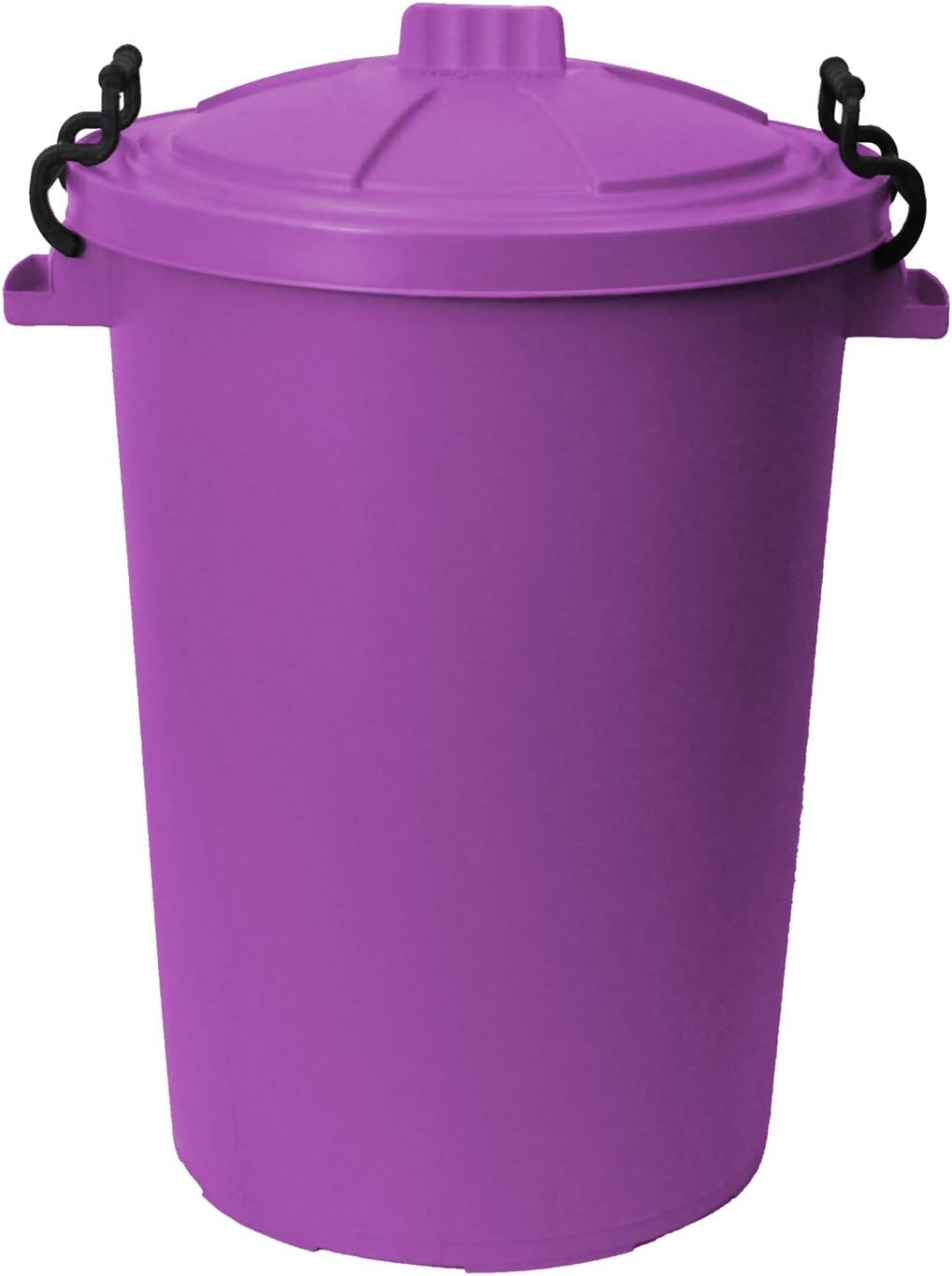 50L 50 Litre Heavy Duty Plastic Clip Lock Lid Bin Purple, Single Bin
