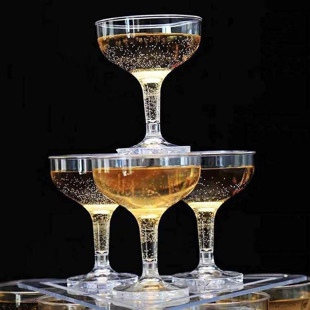 Présentoir de tour de champagne, présentoir de champagne en acrylique à 3 niveaux avec 22 verres à champagne, tour de vin de mariage for coupes de champagne for bar à domicile d'anniversaire de mariag