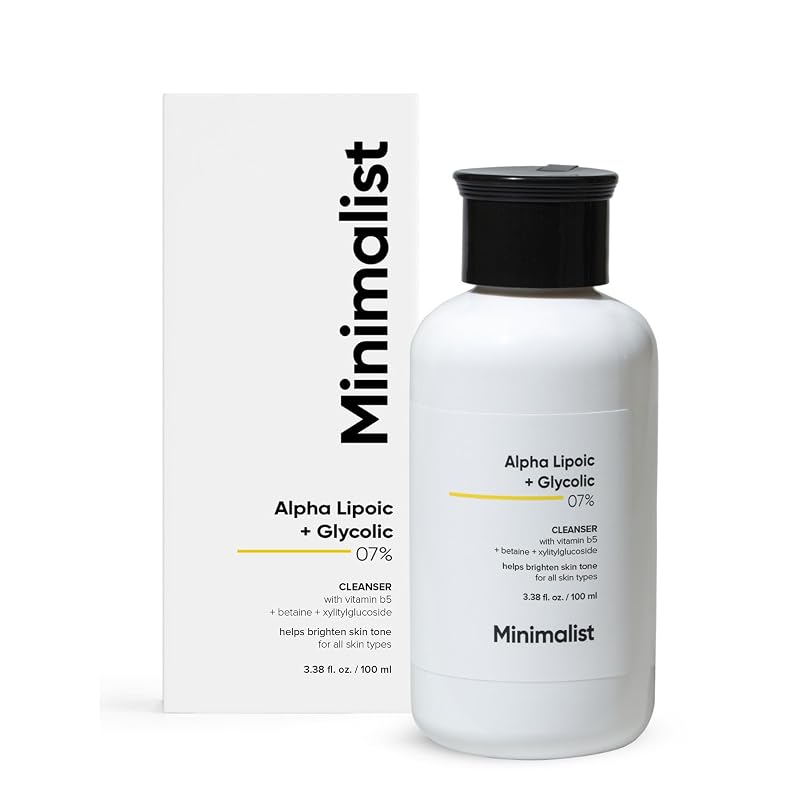 Minimalist Alpha Lipoic + Glycolic 7% Limpador Facial com Vitamina B5, 100 mL