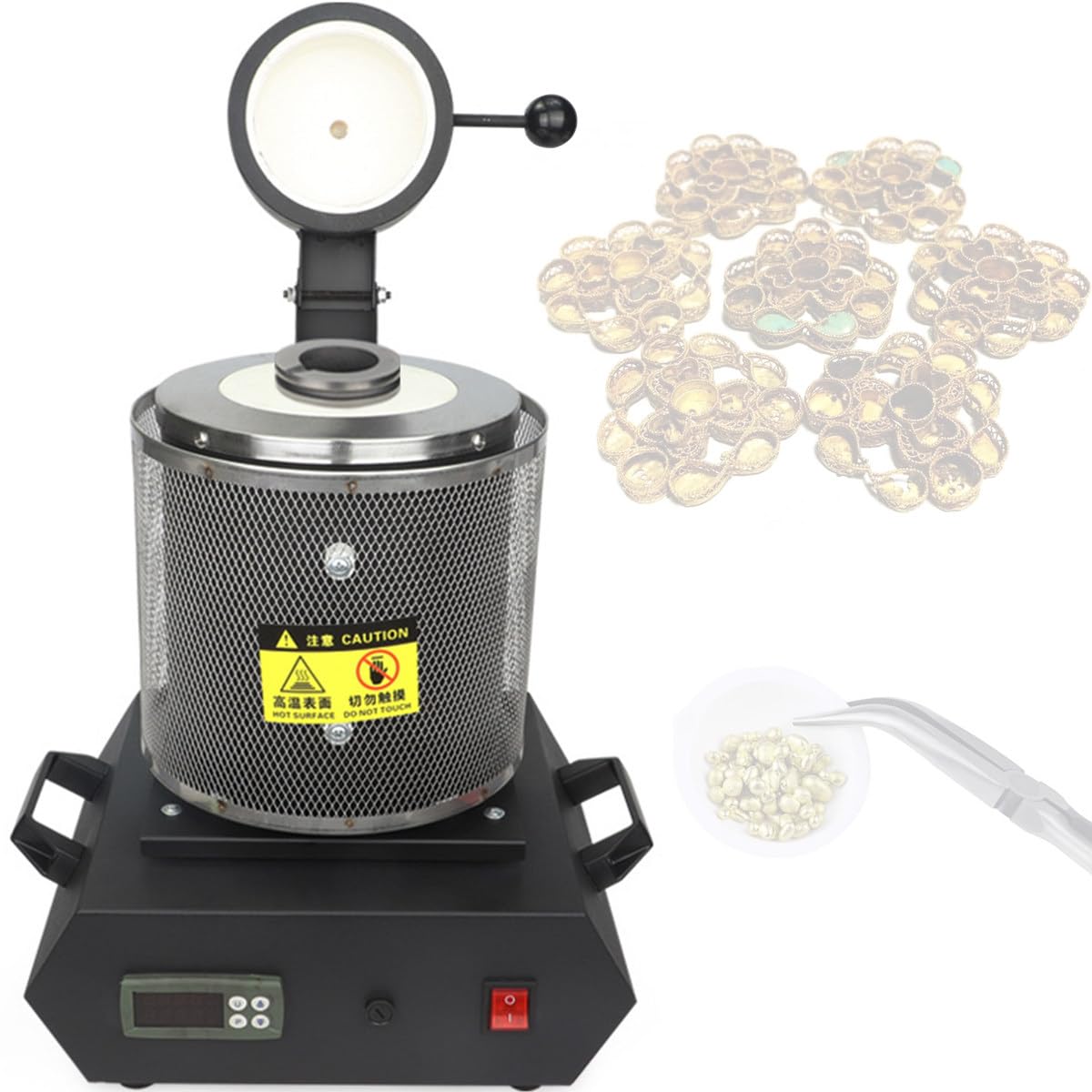 Four de fusion de métaux précieux pour créer des bijoux en or et argent chez soi
