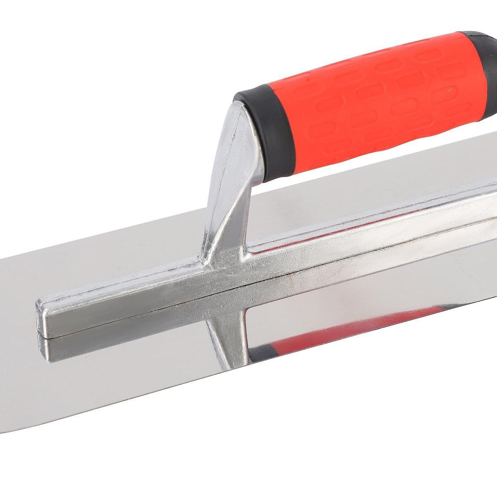 Gralara Cazzuole a Testa Tonda, Frattazzo per Finitura in Acciaio Inox Lucidato a Specchio, Frattazzo per Rasatura per Cartongesso per Rivestimento Di Calcestruzzo, Stucco, Intonaco, 40 Cm X 10 Cm