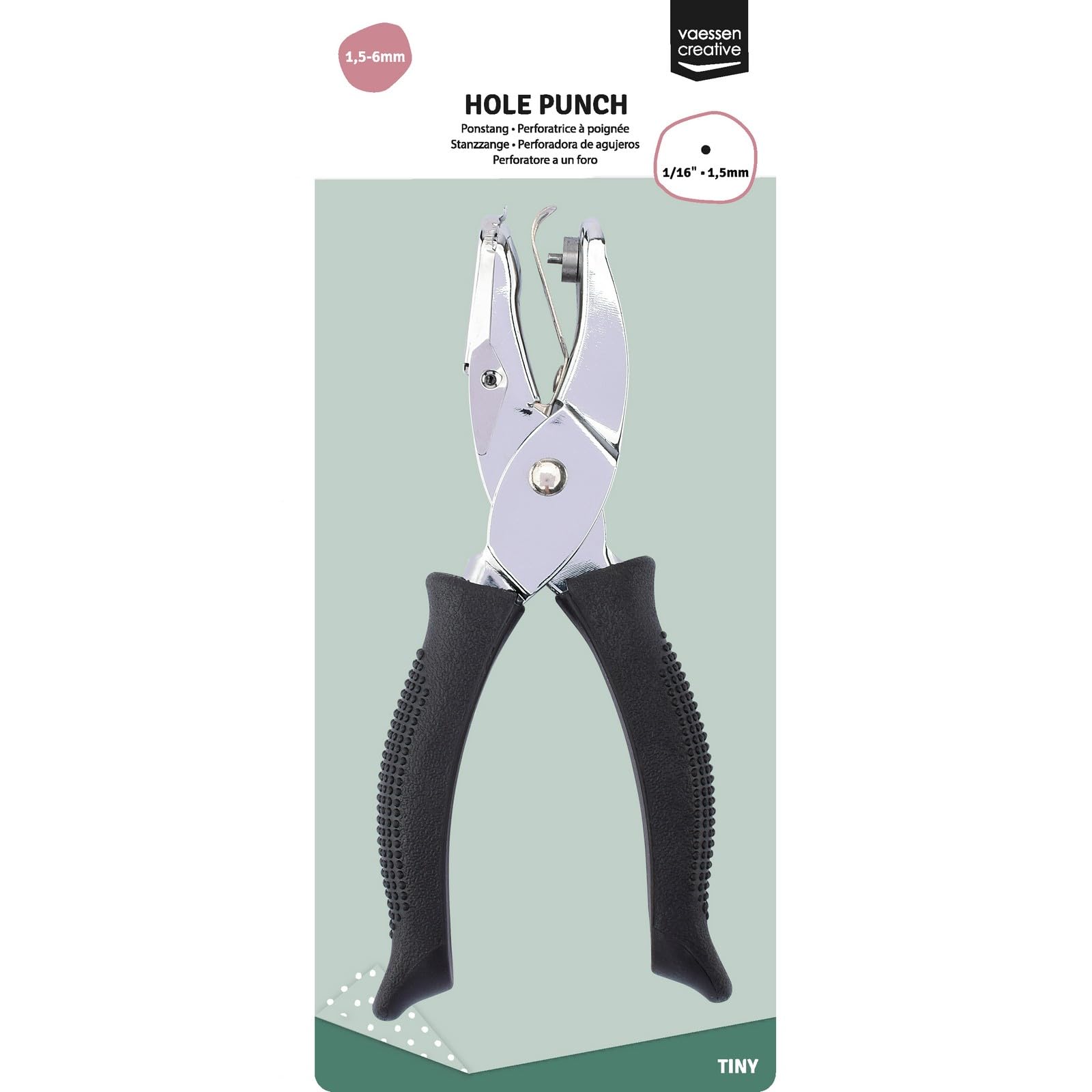 Riemgatpons – 1,5 Mm – Handmatige Perforator Voor Papier, Kurk, Vilt En Schuim – Ideaal Voor Knutselen En Scrapbooking