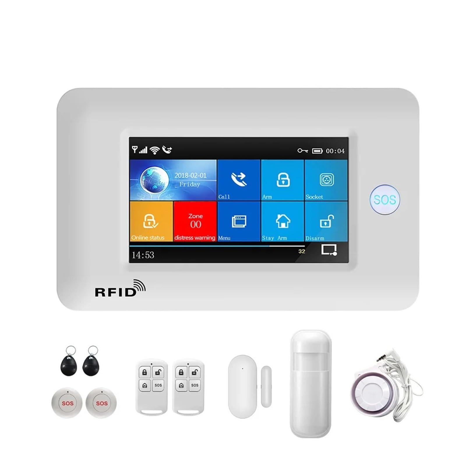 WiFi GSM Home Burglar Security Alarm System Wireless Remote Monitoring(R.)