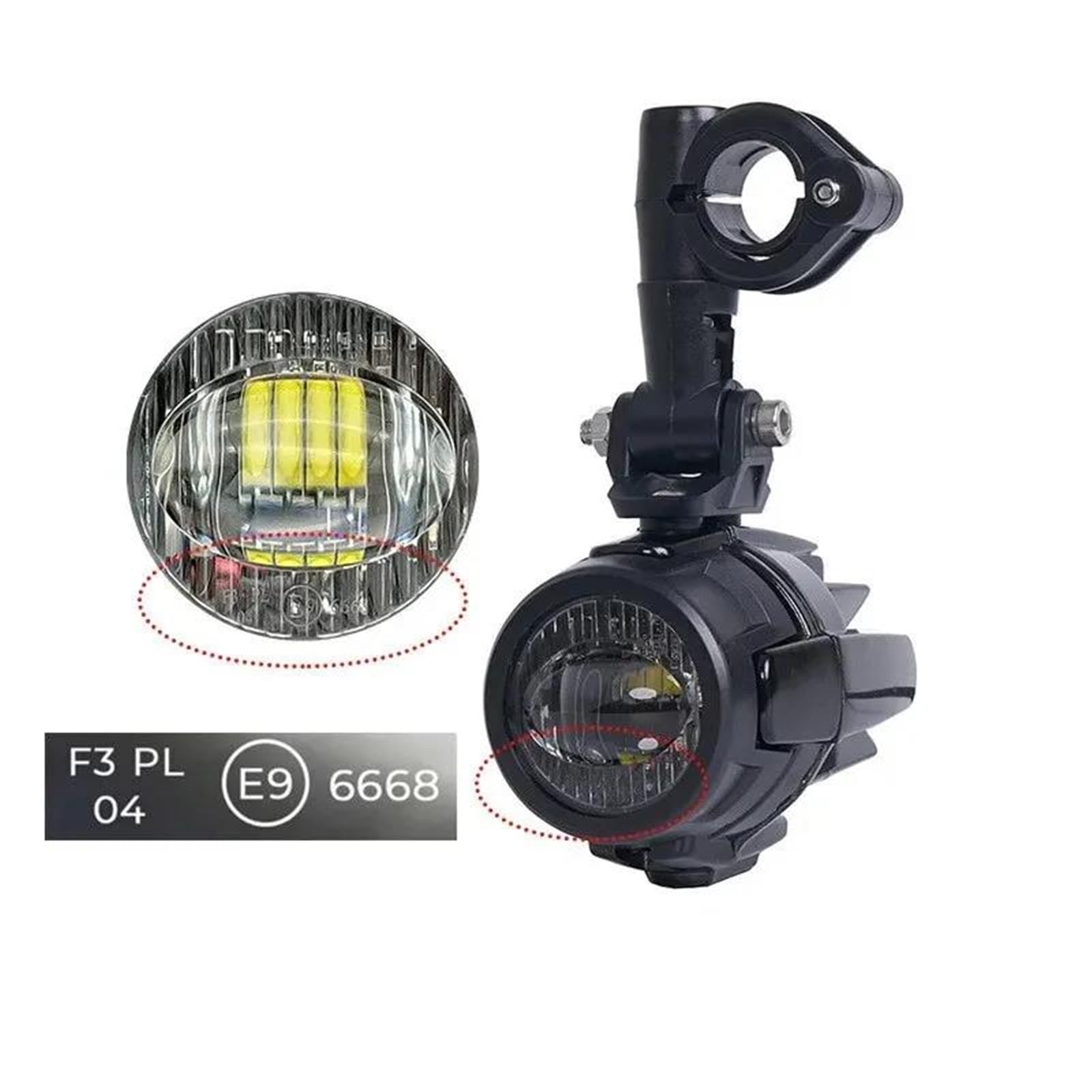 Reflektor motocyklowe Dla Uniwersalnego Motocykla Reflektor Led Lampa 4000 Lm Światło Przeciwmgielne 12 V Reflektory Montaż Światła Przeciwmgielnego 40 W Motocyklowy(X)