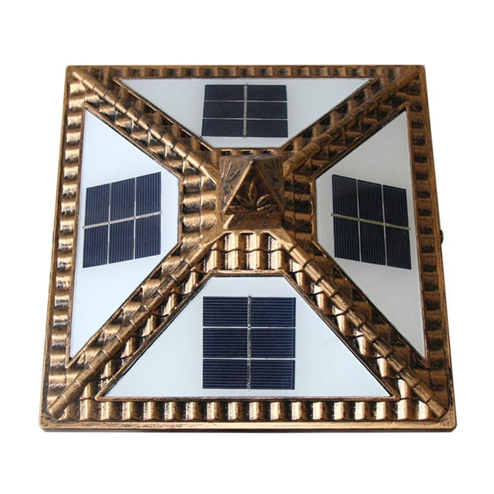 Lampy Ogrodowe, Zabytkowa Lampa Solarna Led Na Słupku, Wodoodporna, Mosiężna, Ip65, Szklana Lampa Na Słupku, Lampa Ogrodowa, Zewnętrzna Lampa Na Słupku, Latarnia Na Trawn(Jeden Kolor-Wysokość-27Cm)