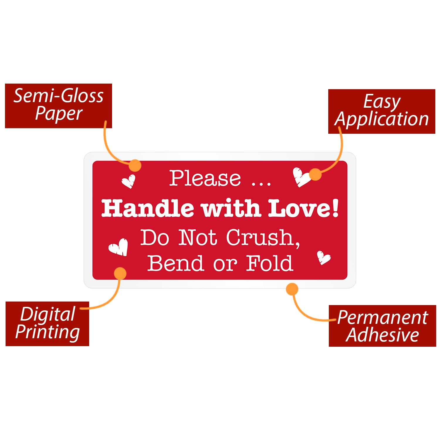 Amazon.com: SmartSign Please Handle with Love Stickers - 2 x 4