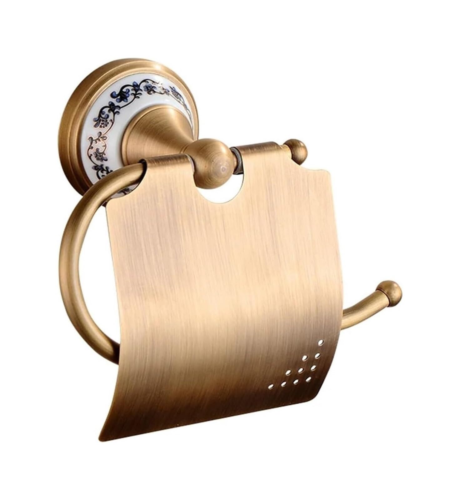 Brass Toilet Paper Holder, Brushed Brass Toilet Roll/Bathroom Tissue Holder 1/2 pcs(1)