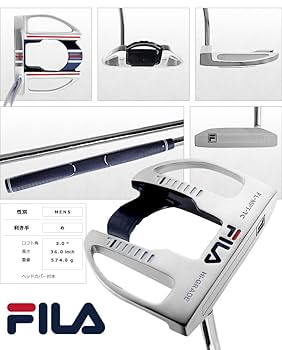 ほぼ新品FILA パター Amazon.co.jp: FILA GOLF メンズ 大型マレットパター FL-MPTM-TC