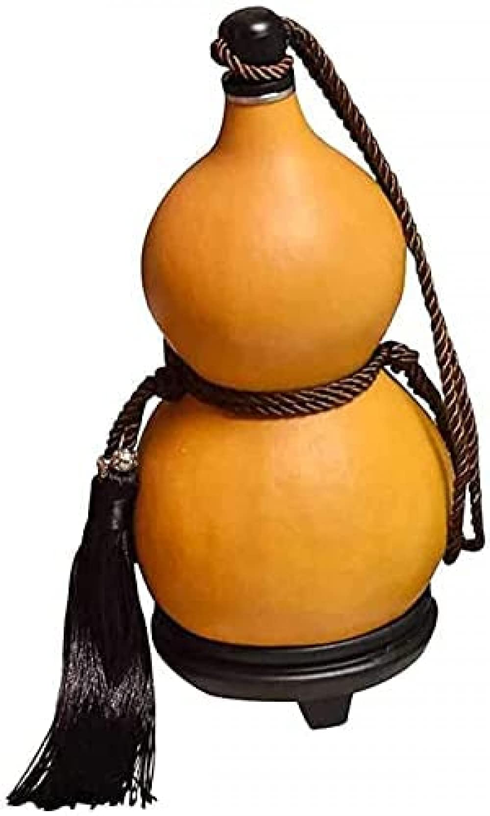 Milageto Botella De Agua Calabaza Seca Decorativa - 2 Piezas Con Borla, Portátil Y Sella Bien (100ml O 250ml)