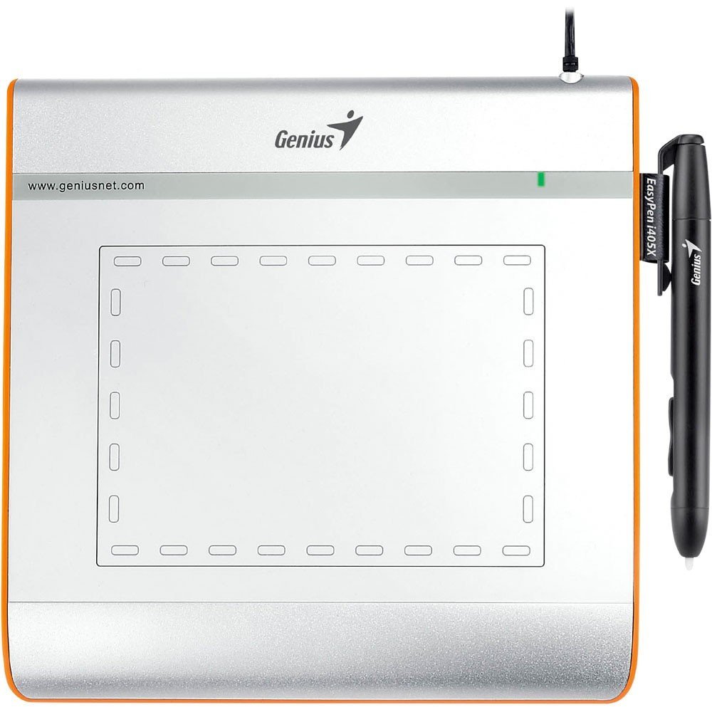 Genius EasyPen i405X Tableta digitalizadora 2540 líneas por Pulgada 140 x 102 mm USB Plata - Tableta gráfica (Alámbrico, 2540 líneas por Pulgada, 140 x 102 mm, USB, 0,25 mm, 100 pps)
