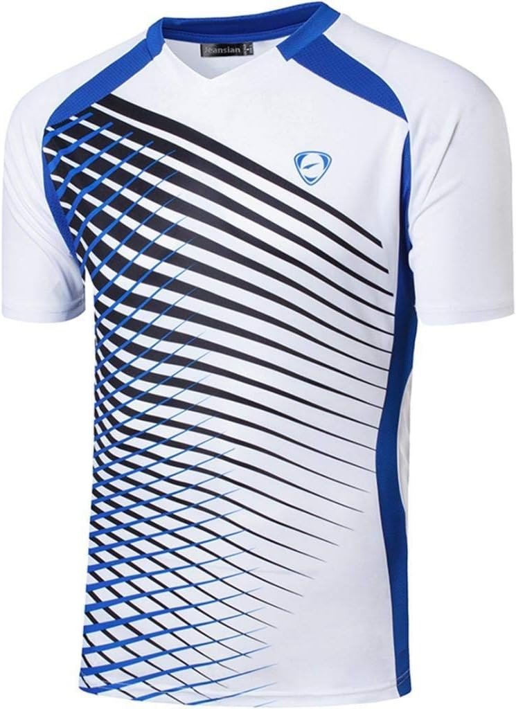 jeansian Men's Activewear T-Shirt Sport Tee Shirt Athletic Running Gym Workout Tshirt Golf Tennis Tops Quick Dry LSL133