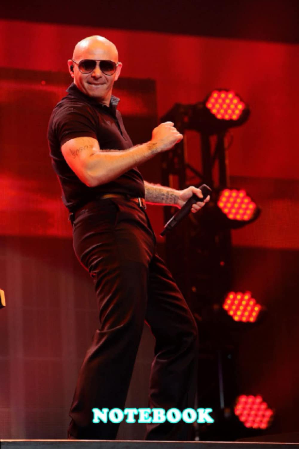 Notebook : Pitbull Rapper Notebook Journal Blank Ruled Writing Journal for School , Home or Work - Thankgiving Notebook #357