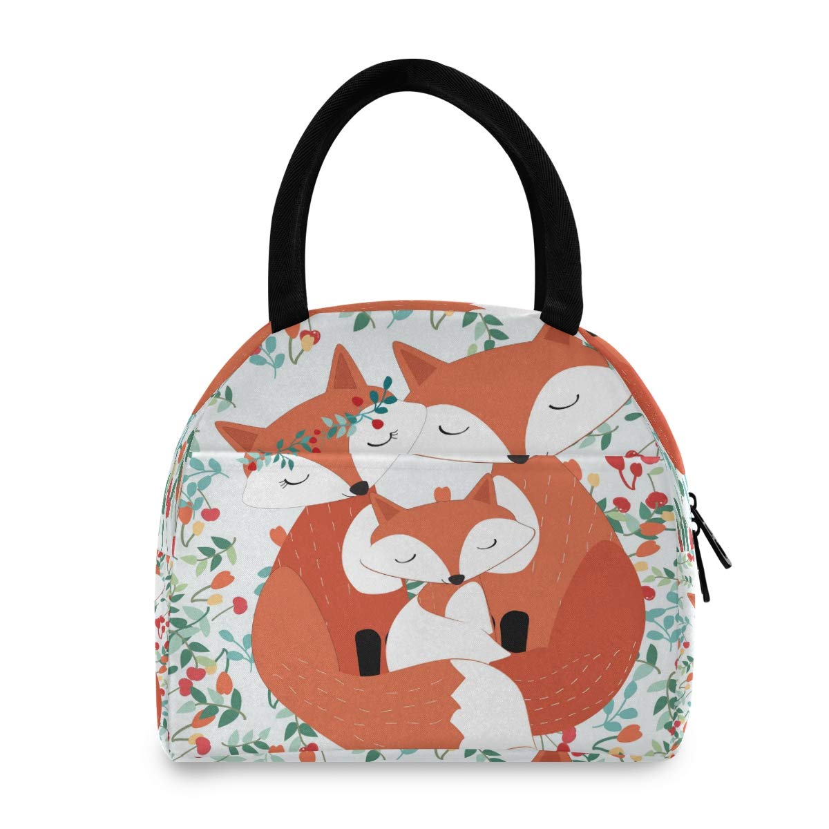 Borsa Termica Per Pranzo Con Gufi E Foglie – Isolata, Con Tasche Multiple E Tracolla Regolabile, Per Picnic, Ufficio E Viaggi, In Poliestere