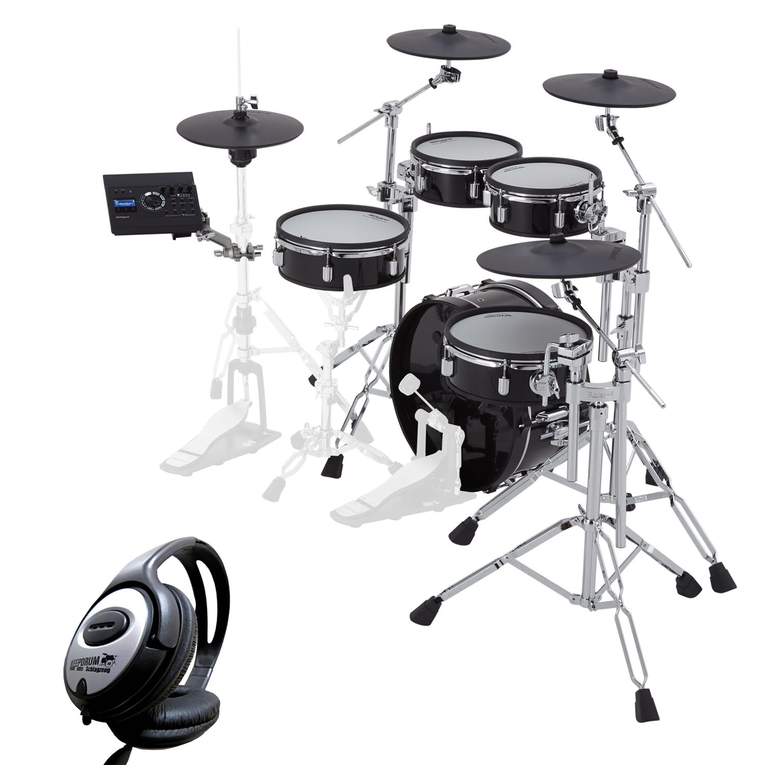 Roland E-Drum VAD307 Acoustic Design Kit elektronisches Schlagzeug mit keepdrum Kopfhörer