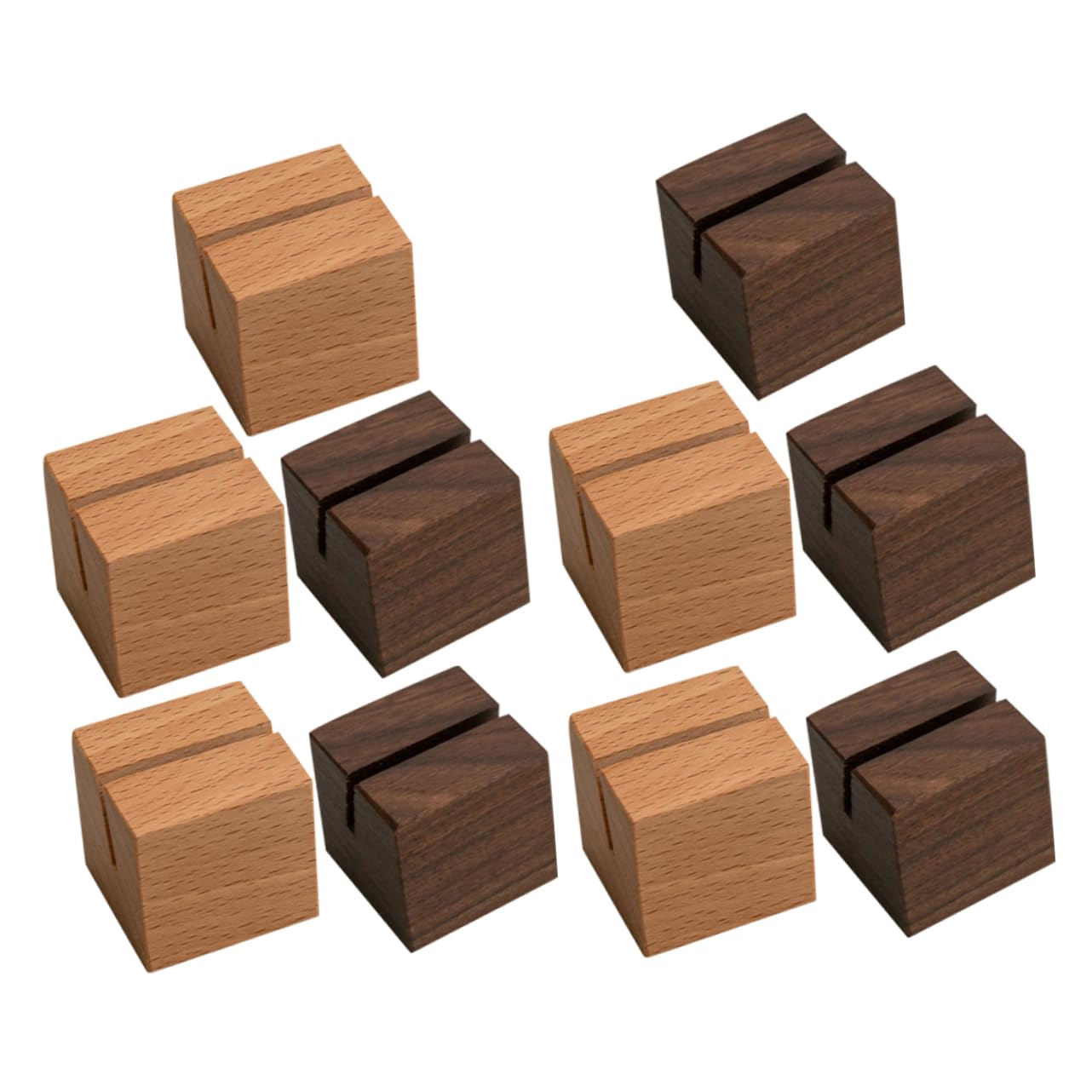 Lurrose 50piezas Soporte De Tarjetas De Madera Natural De Base Para Tarjetas De Mesa y Notas Para Bodas Soporte Para Menús y Fotografías