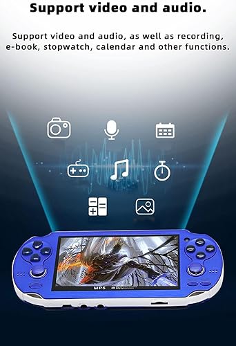 Miniatura 6 de CZT Consola de juegos portátil de 4.3 pulgadas, doble joystick de 8 GB integrados, 2200, consola de videojuegos retro, arcade, emulador múltiple,