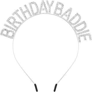 Canitor Birthday Baddie Crown Tiara Headband for Women Adult Girl Birthday Gifts Party Favors Supplies Decorations & Accessories