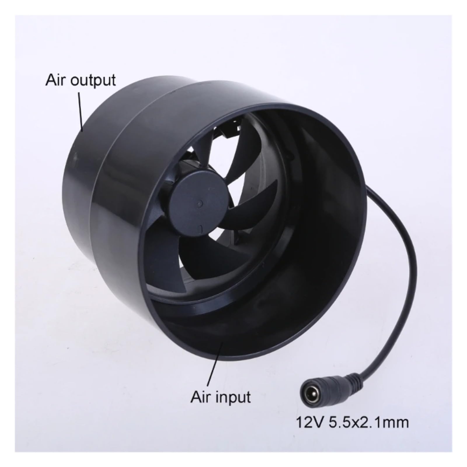 Mocny Wentylator Wyciągowy 12 V, 100 Mm-110 Mm Do Użytku Domowego I Zewnętrznego, Zasilany Panelem Słonecznym V/zasilaczem OszczęDza Energię(Air outlet)