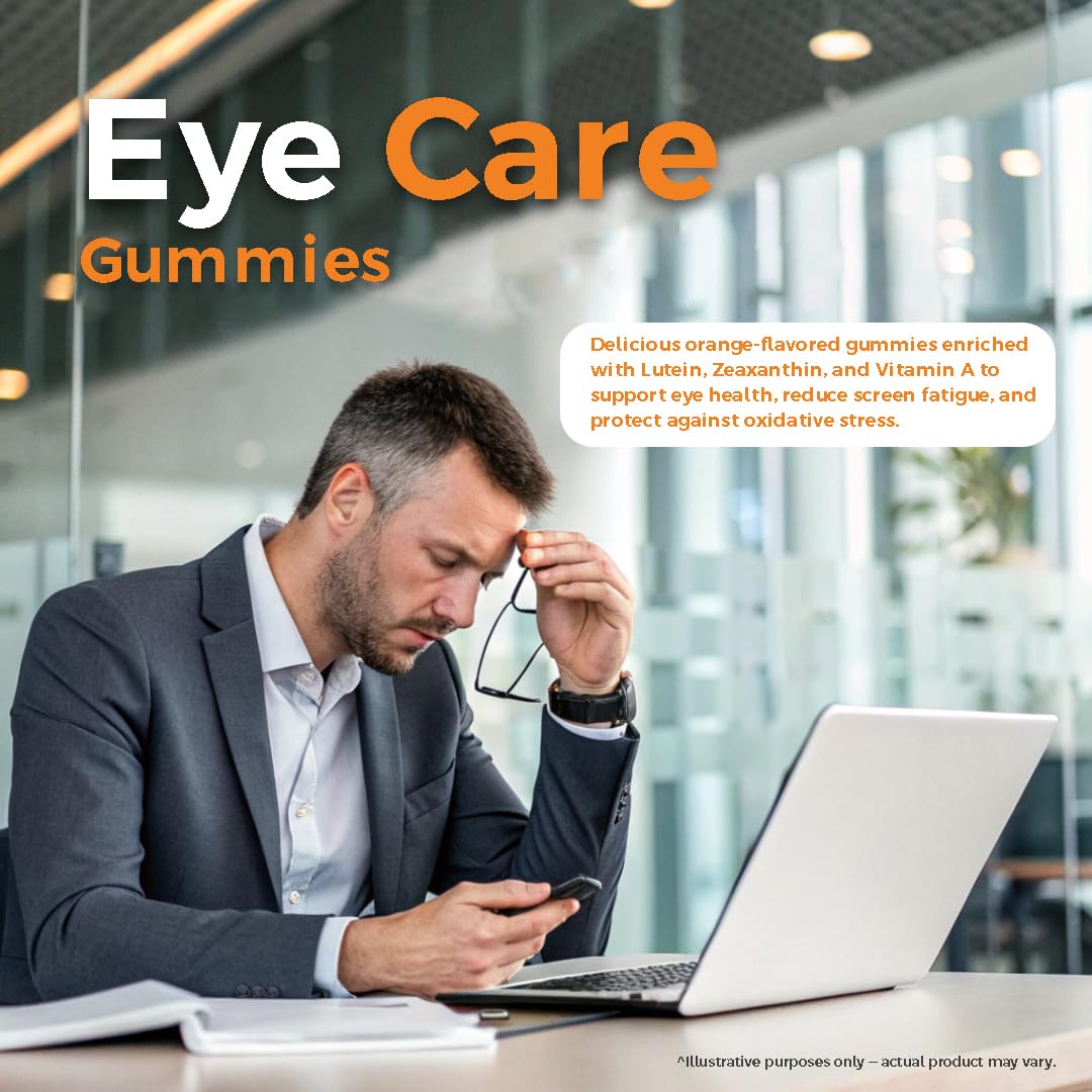 Biovencer Eye Care Gummies 30 | Lutein & Zeaxanthin for Eye Health Support | Daily Vision Nutrition for Adults 1