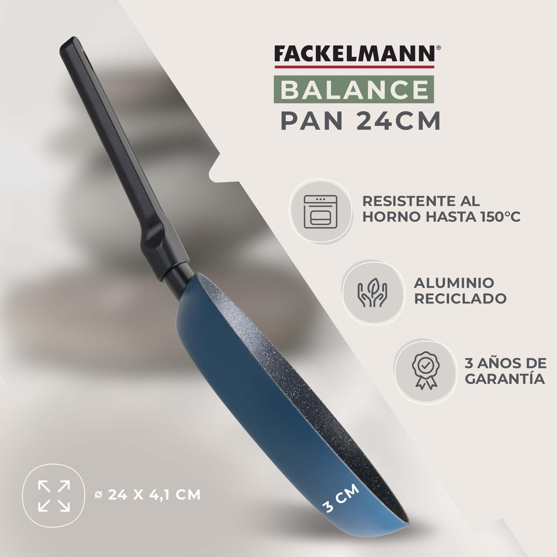 Fackelmann Crêpière 25 Cm Aluminium Recyclé - Revêtement Céramique Antiadhésif Sans PFAS, Tous Feux Dont Induction