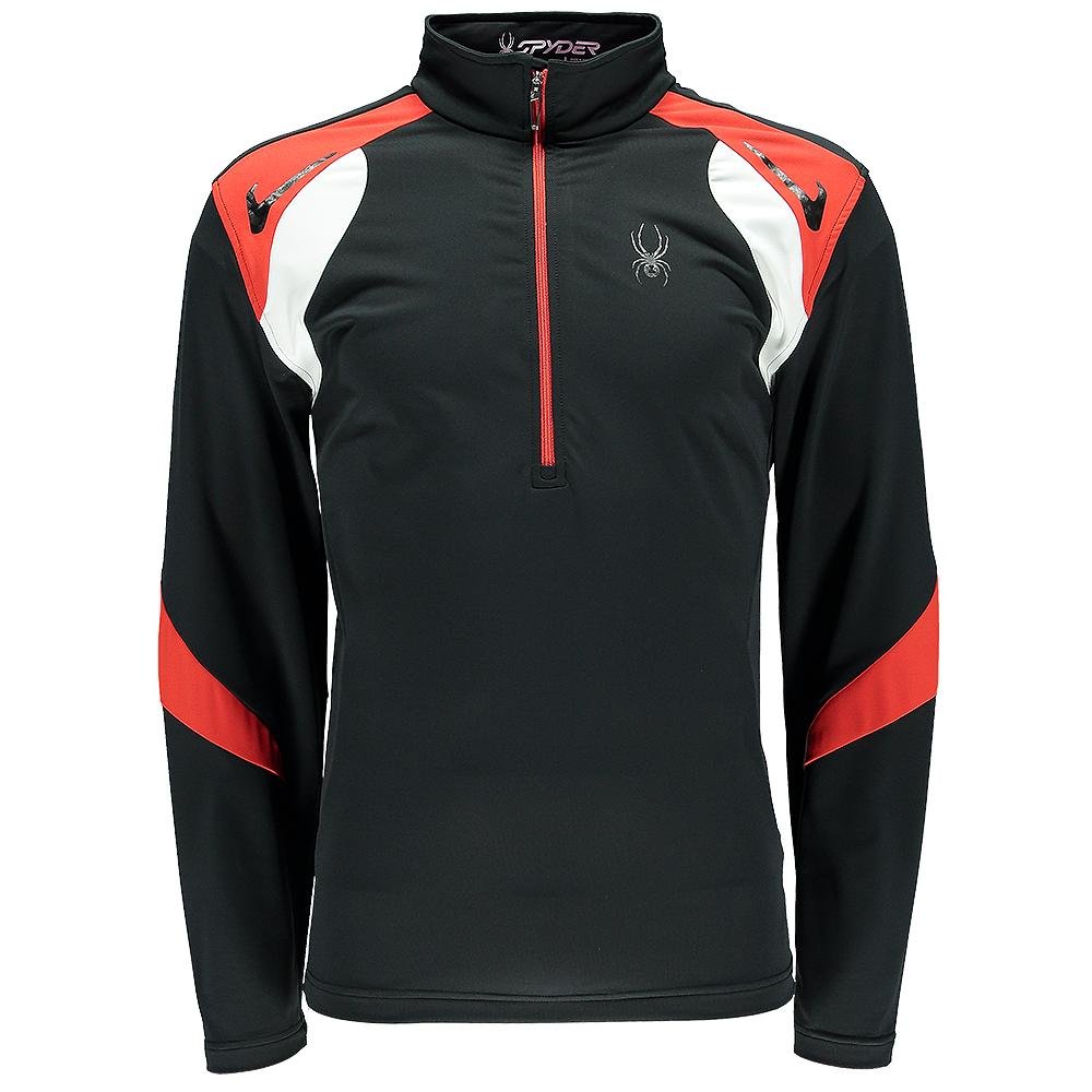 Spyder Men's Eiger Wool Mid Layer Top - Merino Wool & Sorona Blend, Full Zip T-Neck - View #4