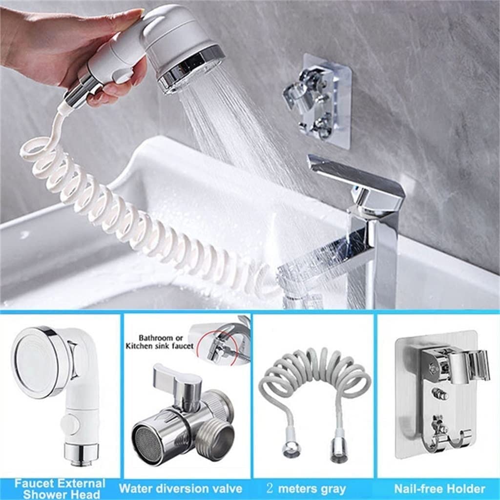 grifo de ducha, Grifo de agua for ducha exterior, 3 modos, blanco, for baño, lavabo