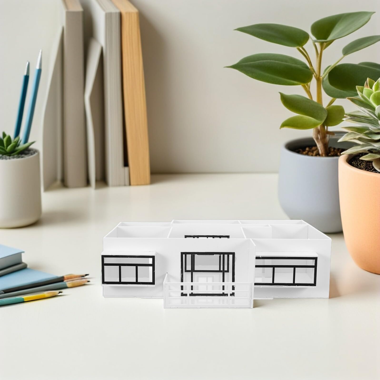 PRETYZOOM 50 Architekturmodell Bausatz Selbstgemacht 3d Miniatur Haus zum Selberbauen Leeres Wohnungsmodell Bastelmaterial für Architekturstudenten und Hobbyisten