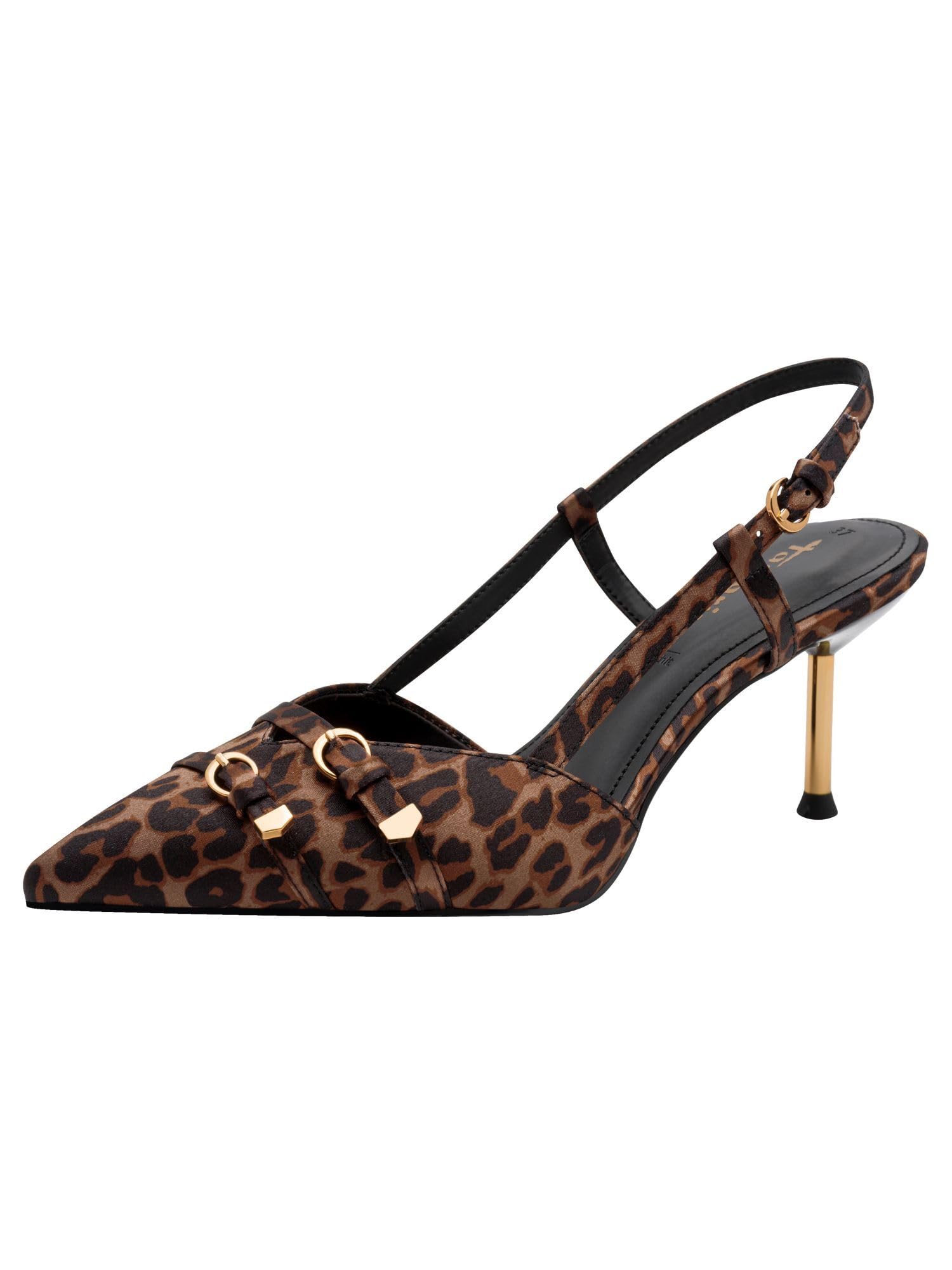 Tamaris Women's slingback pump with stiletto heel brown 5 UK
