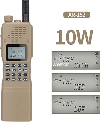 Miniatura 2 de Baofeng AR-152 Radio de jamón de 10 W de alta potencia táctica de dos vías con batería recargable de 12000 mAh más grande de mano Walkie Talkies Kit