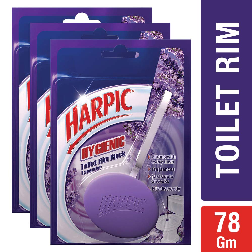 Buy Harpic Hygienic Toilet Rim Block 26 g (Pack of 3, Lavender