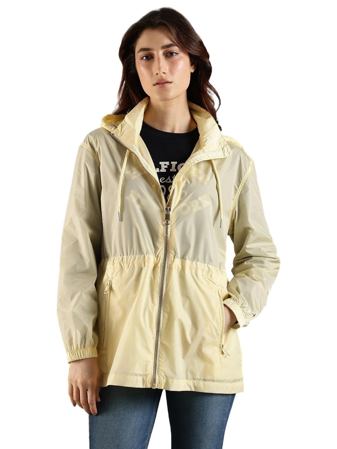 tommy hilfiger Regular Fit Polyamide Round Neck Windcheater Jacket-picture-42