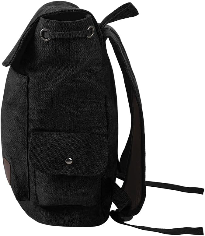 SIQITECHNO Canvas Backpack Vintage Backpack College Backpack for Men Women Rucksack Bookbag Gift for Men Fits 14 Inch Laptop - Image 4