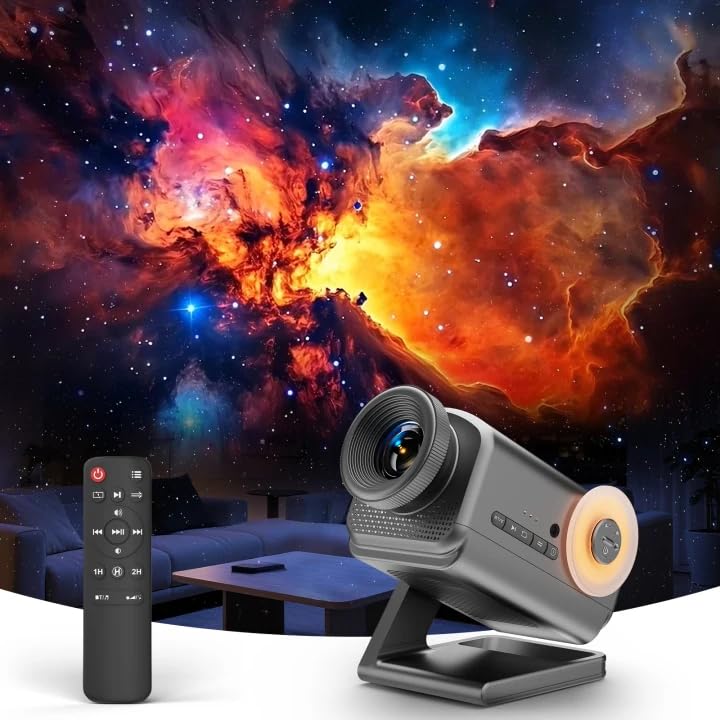 3D Proyector Galaxy, Proyector de Estrellas HD con Altavoz Bluetooth, 60 Temas 3D, Enfoque y Brillo Ajustables, Luz Nocturna de Techo para Niños, Decoración para Habitaciones y Regalos Gris