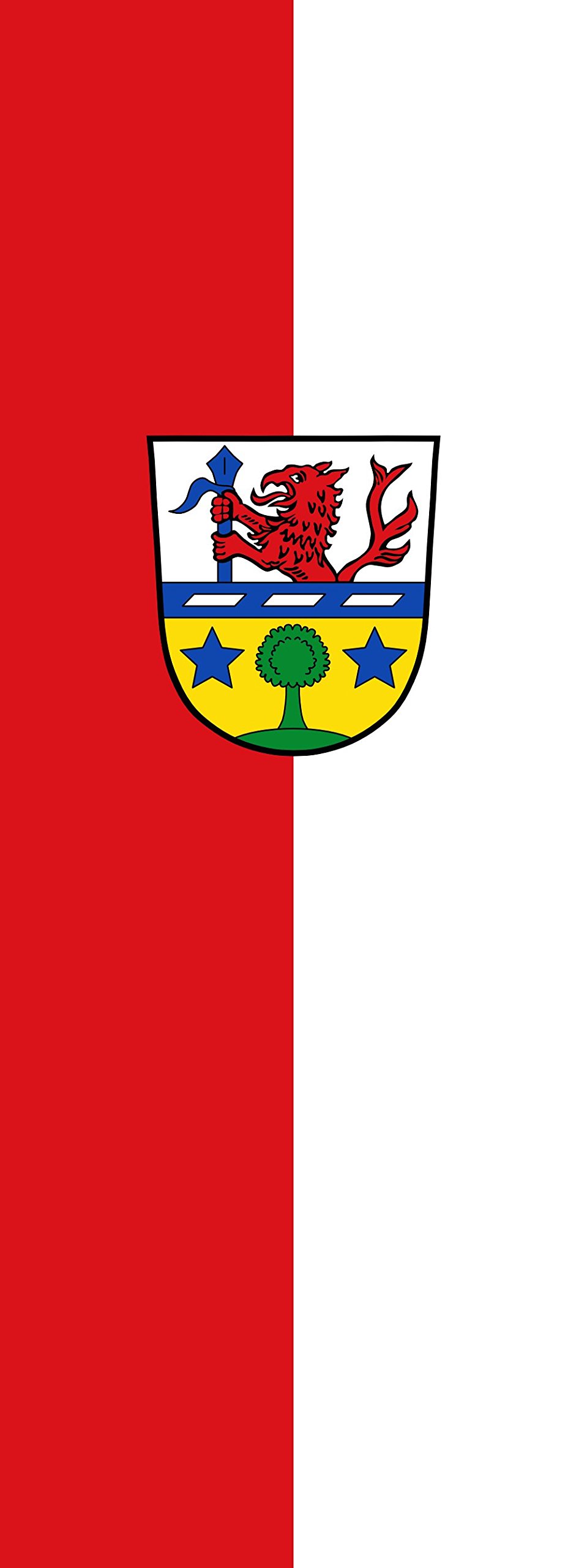 Drapeau portrait de 6m² au format 400x150cm modèle Drapeau Prem