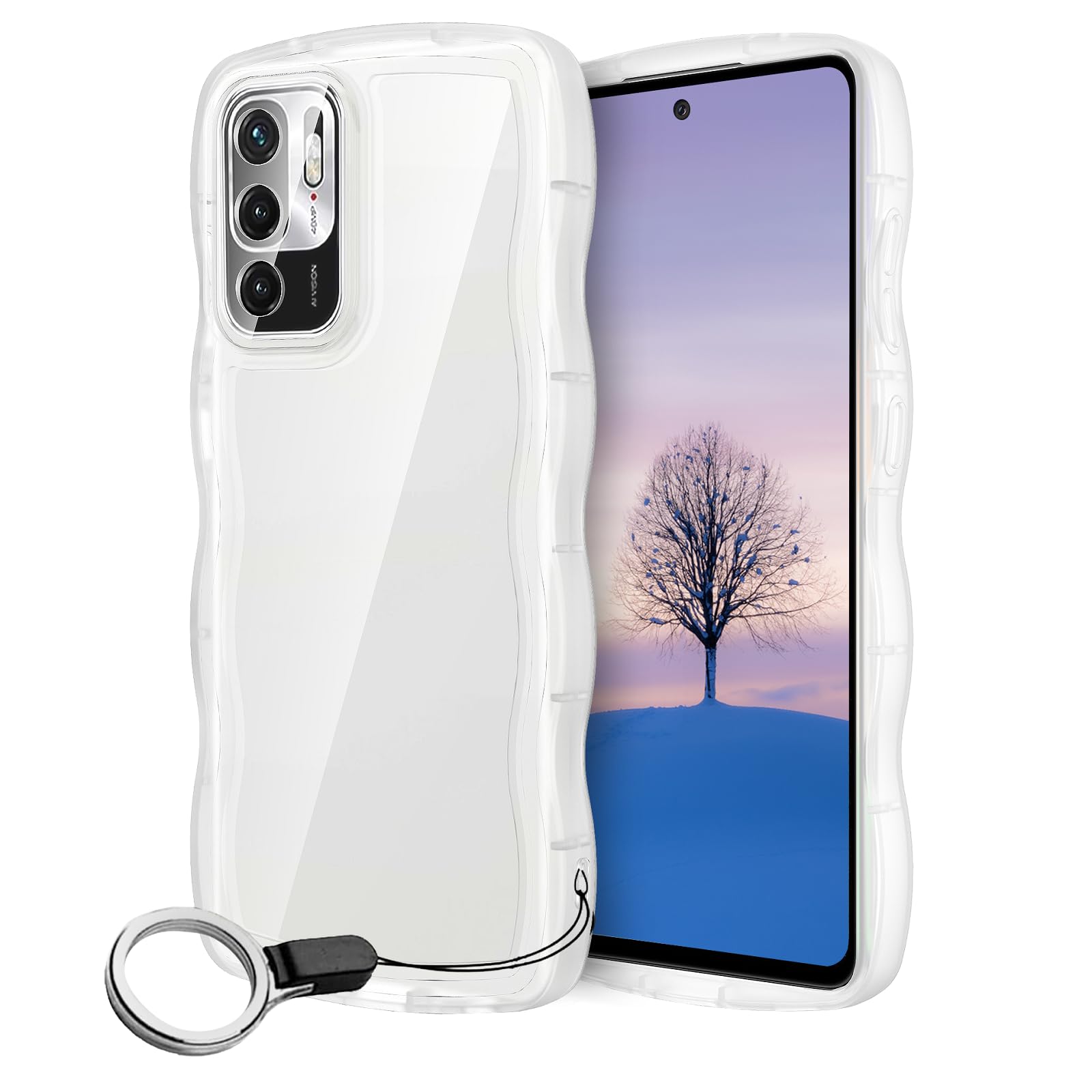 Amazon.co.jp: Xiaomi Redmi Note 10T A101XM ケース クリア ウェーブ