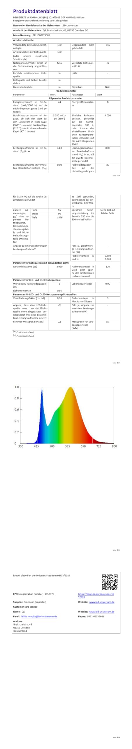 LED Universum Feuchtraumleuchte 150cm IP65 inklusive zwei T8 LED-Röhren 44W 5280 Lumen - 4000K neutralweiß - verknüpfbar - Kellerleuchte Nassraumleuchte Feuchtraumwanne L1576xB94xH58mm
