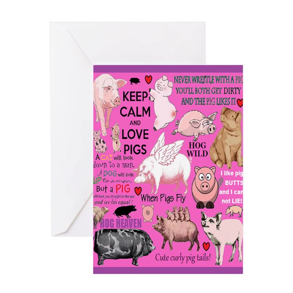 Amazon.com : CafePress Pigs Card Greeting Cards Greeting Card, Note Card,  Birthday Card, Blank Inside Glossy : Office Products