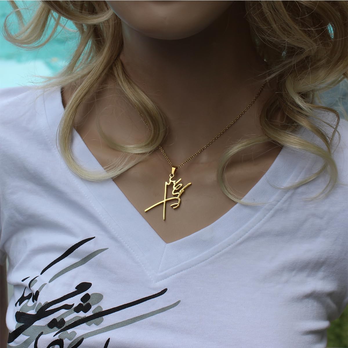 Mohammad reza Shah Pahlavi signature necklace pendent
