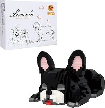 Larcele Micro Building Blocks Set, DIY Mini Building Toy Bricks for Age over 12 Years, 1045 Pieces KLJM-02 (French Bulldog)