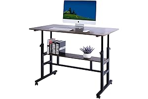 AIZ Rolling Tables on Wheels: Space-Saving Mobile Workstation for Home and Office