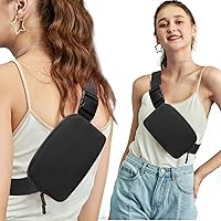 Vista 39 de Riñonera, bolsa para cinturón, correa ajustable ajustable de 40 pulgadas, para mujeres y hombres Beige