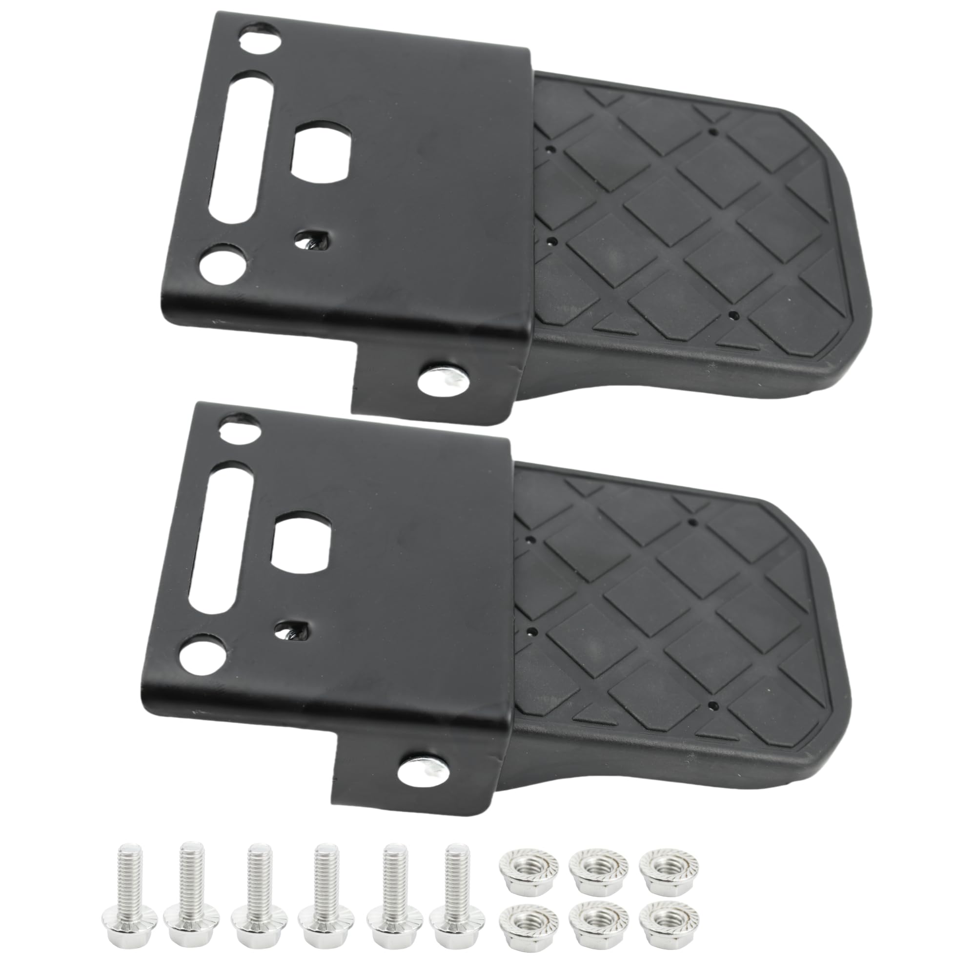 Pairs Metal and Non-Slip Tread ATV Foot Rests for Four Wheeler Rear Passenger Foot Peg Universal ATV Replacement for Polaris Sportsman Scrambler