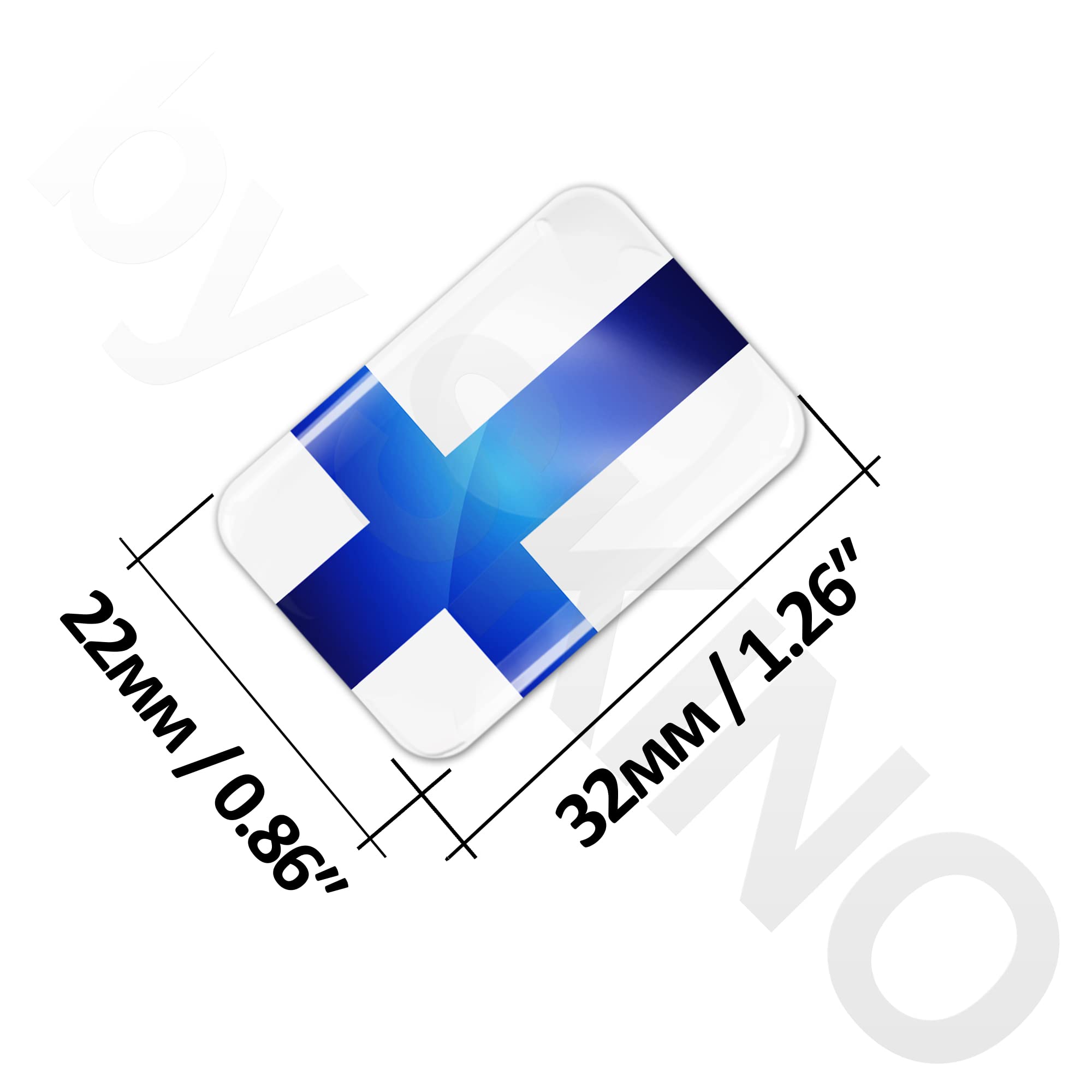 Biomar Labs Set van 2 3D siliconen gel stickers voor auto, motorfiets, fiets, raam, deur, pc, mobiele telefoon, tablet, laptop, Roemenië, Roemeense vlag F 165