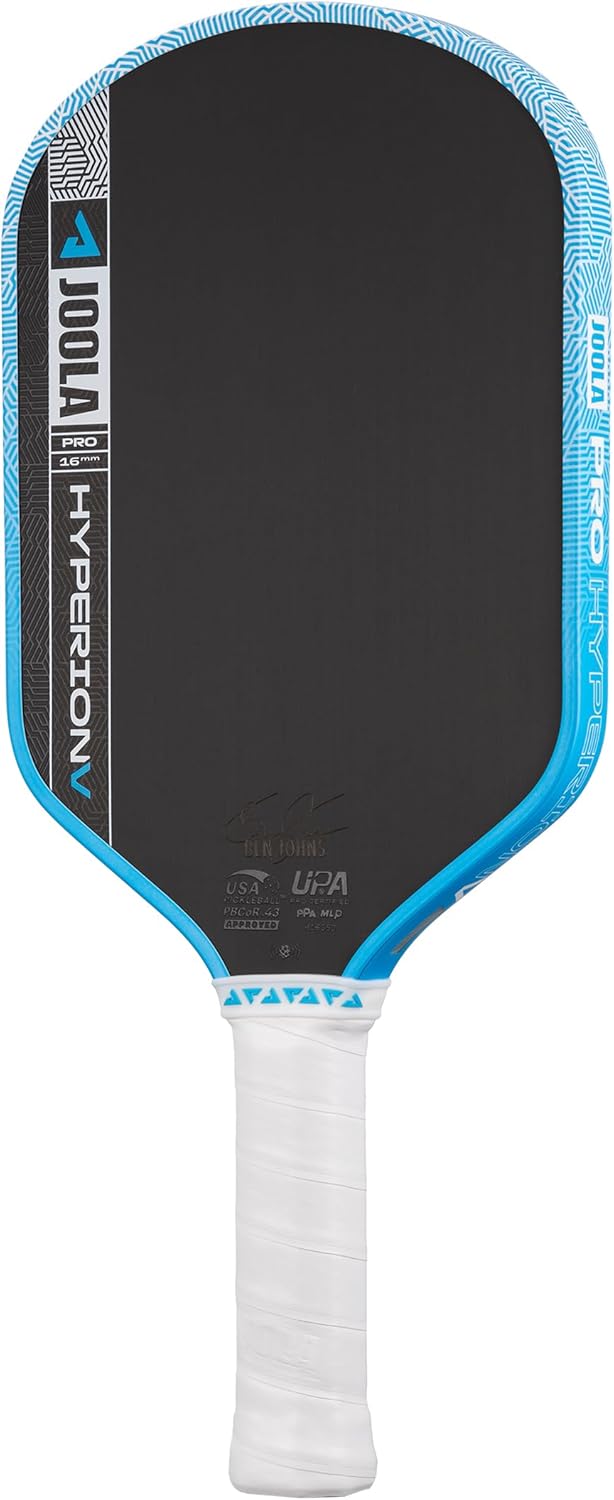 JOOLA Pro V Pickleball Paddle - 14mm/16mm - Raw Carbon Fiber Textured Surface - Enhanced Frame & Propulsion Core, USAPA & UPA-A Certified, NFC Chip Enabled, Premium Control & Lightweight Performance
