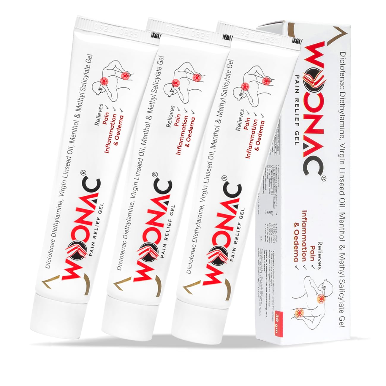Woonac Scienceveda Pain Relief Gel | Quick & Long Relief for Back